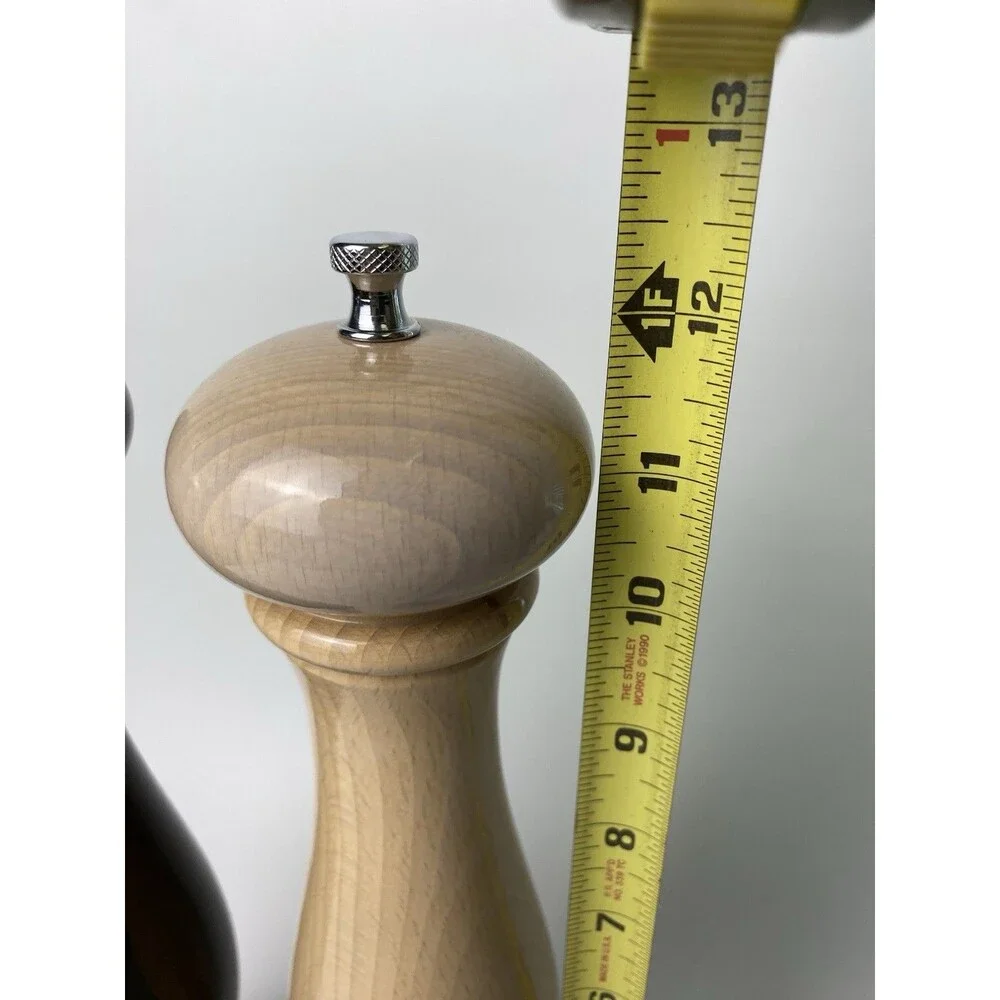 Bisetti Made In Italy Wood Salt And Pepper Mill Large 12” Set Of 2